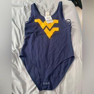 PINK brand WVU bodysuit new with tags